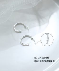 Trendy Round Hoop Earrings for Women - 2025 New Small Circle Design, Simple Niche Ear Clips, Fashionable Jewelry Accessory