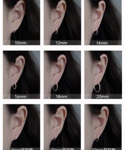 Trendy Round Hoop Earrings for Women - 2025 New Small Circle Design, Simple Niche Ear Clips, Fashionable Jewelry Accessory