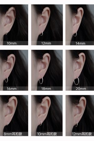 Trendy Round Hoop Earrings for Women - 2025 New Small Circle Design, Simple Niche Ear Clips, Fashionable Jewelry Accessory