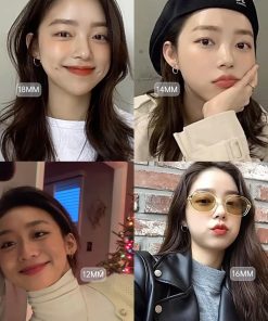 Trendy Round Hoop Earrings for Women - 2025 New Small Circle Design, Simple Niche Ear Clips, Fashionable Jewelry Accessory