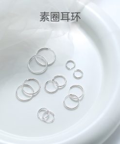 Trendy Round Hoop Earrings for Women - 2025 New Small Circle Design, Simple Niche Ear Clips, Fashionable Jewelry Accessory