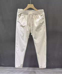 Trendy Slim-Fit Nine-Point Pants for Men - Casual Summer Straight Design, Korean Style, Versatile High-End Fashion