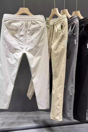 Trendy Slim-Fit Nine-Point Pants for Men - Casual Summer Straight Design, Korean Style, Versatile High-End Fashion