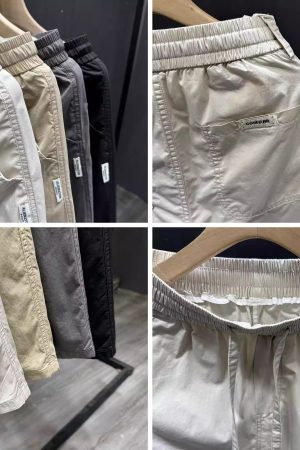 Trendy Slim-Fit Nine-Point Pants for Men - Casual Summer Straight Design, Korean Style, Versatile High-End Fashion
