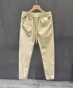 Trendy Slim-Fit Nine-Point Pants for Men - Casual Summer Straight Design, Korean Style, Versatile High-End Fashion