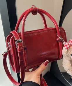 Trendy Small Square Crossbody Bag for Women - 2025 Korean Style Textured Casual Shoulder Bag