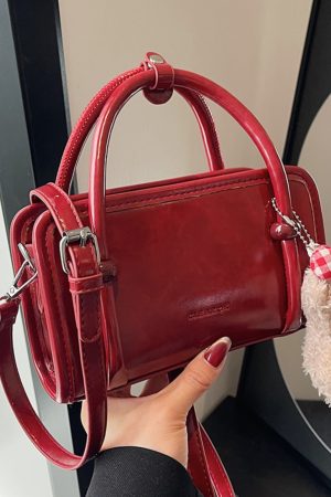 Trendy Small Square Crossbody Bag for Women - 2025 Korean Style Textured Casual Shoulder Bag