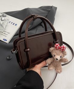 Trendy Small Square Crossbody Bag for Women - 2025 Korean Style Textured Casual Shoulder Bag