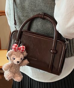 Trendy Small Square Crossbody Bag for Women - 2025 Korean Style Textured Casual Shoulder Bag