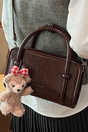 Trendy Small Square Crossbody Bag for Women - 2025 Korean Style Textured Casual Shoulder Bag