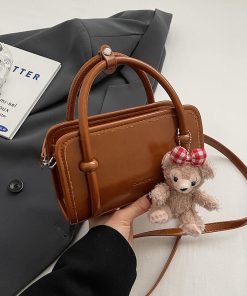 Trendy Small Square Crossbody Bag for Women - 2025 Korean Style Textured Casual Shoulder Bag