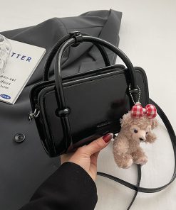 Trendy Small Square Crossbody Bag for Women - 2025 Korean Style Textured Casual Shoulder Bag