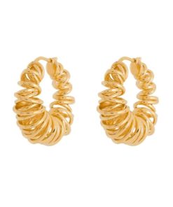 Trendy Spiral Hollow Wrapped Round Ring Ear Clip Earrings in Gold and Silver - European American Style, Retro Spring Fashion