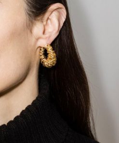 Trendy Spiral Hollow Wrapped Round Ring Ear Clip Earrings in Gold and Silver - European American Style, Retro Spring Fashion