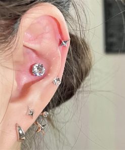 Trendy Star Rear Hanging Earrings for Women - Unique High-Quality Accessories for 2025 Fashion