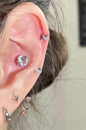 Trendy Star Rear Hanging Earrings for Women - Unique High-Quality Accessories for 2025 Fashion