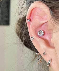 Trendy Star Rear Hanging Earrings for Women - Unique High-Quality Accessories for 2025 Fashion