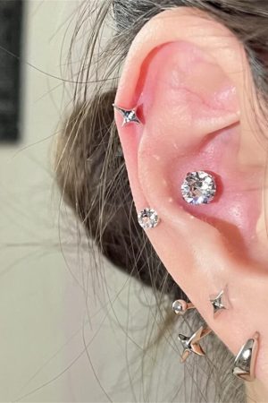 Trendy Star Rear Hanging Earrings for Women - Unique High-Quality Accessories for 2025 Fashion