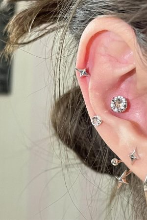 Trendy Star Rear Hanging Earrings for Women - Unique High-Quality Accessories for 2025 Fashion