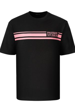 Trendy Striped Short Sleeve Round Neck Casual Couple T-Shirt for Summer - Fashionable Printed Design