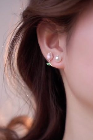 Trendy Tulip Pearl Earrings for Women - 2025 High-End Niche Design, Inspired by Zhao Lusi Style