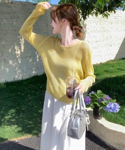 Trendy White Camisole Dress with Hollow-Out Cover-Up - Unique Travel Outfit for Summer, Beach, and Y2K Style