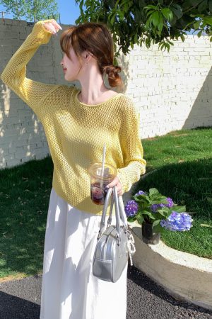 Trendy White Camisole Dress with Hollow-Out Cover-Up - Unique Travel Outfit for Summer, Beach, and Y2K Style