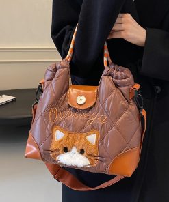 Trendy Women's Color-Blocking Crossbody Tote Bag - Large Capacity Versatile Style for Spring and Summer 2025