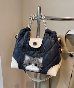 Trendy Women's Color-Blocking Crossbody Tote Bag - Large Capacity Versatile Style for Spring and Summer 2025