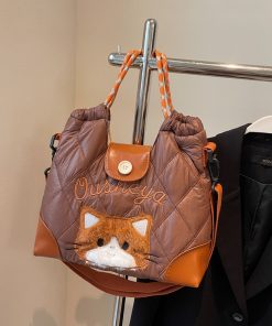 Trendy Women's Color-Blocking Crossbody Tote Bag - Large Capacity Versatile Style for Spring and Summer 2025