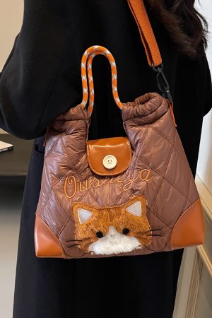 Trendy Women's Color-Blocking Crossbody Tote Bag - Large Capacity Versatile Style for Spring and Summer 2025