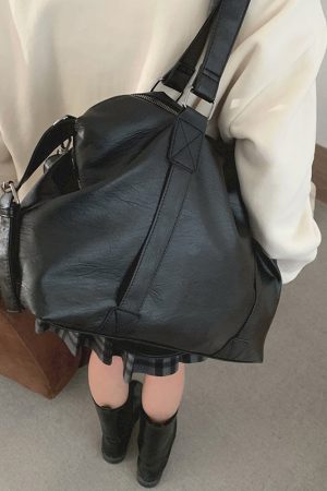 Trendy Women's Korean Style Tote Travel Bag - Casual Large Capacity Crossbody Luggage for 2025
