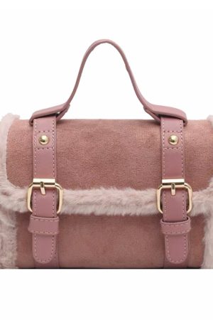 Trendy Women's Lamb Wool Plush Crossbody Bag for Autumn/Winter 2025 - Versatile Ins Style Handbag