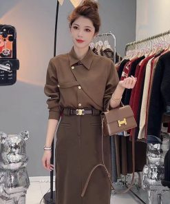 Trendy Women's Long Sleeve Shirt 2025 Autumn Top, Stylish Casual Fashion for Everyday Wear