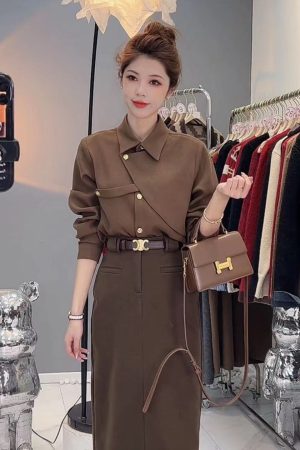 Trendy Women's Long Sleeve Shirt 2025 Autumn Top, Stylish Casual Fashion for Everyday Wear