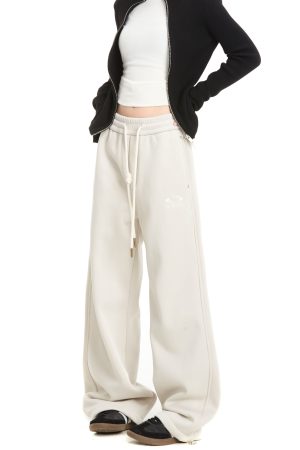 Trendy Women's Loose Straight-Leg Casual Pants - American Style Warm Slimming Commuter Streetwear, Perfect for Everyday Wear