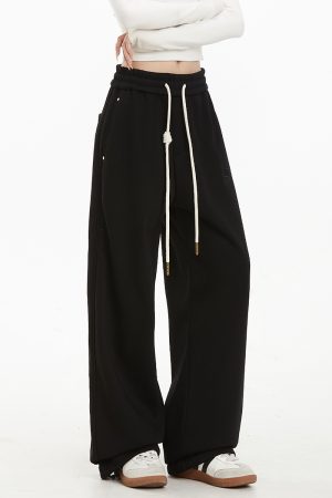 Trendy Women's Loose Straight-Leg Casual Pants - American Style Warm Slimming Commuter Streetwear, Perfect for Everyday Wear