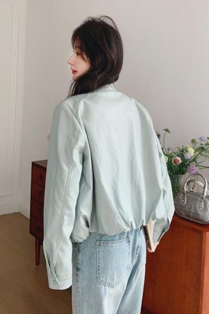 Trendy Women's Petite Blue Short Jacket, 2025 Style, Age-Reducing Fashion Top, Perfect for Y2K and Casual Outfits