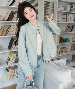 Trendy Women's Petite Blue Short Jacket, 2025 Style, Age-Reducing Fashion Top, Perfect for Y2K and Casual Outfits