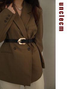 Trendy Women's Waist-Cinching Leather Belt for Dresses, Sweaters, and Coats - Decorative Fashion Accessory