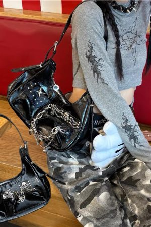 Trendy Y2K Street Style Bag Collection for Students - Limited Stock Slow Hand Millennium Design