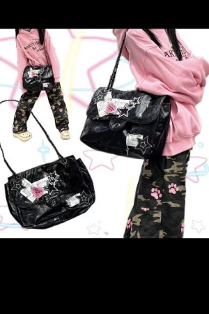 Trendy Y2K Street Style Bag Collection for Students - Limited Stock Slow Hand Millennium Design
