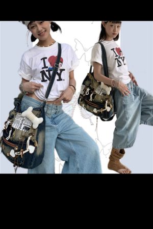 Trendy Y2K Street Style Bag Collection for Students - Limited Stock Slow Hand Millennium Design
