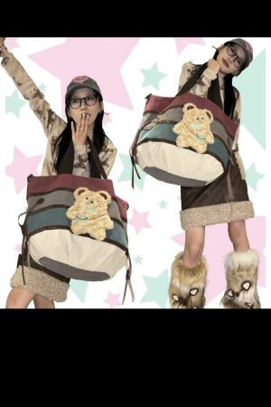 Trendy Y2K Street Style Bag Collection for Students - Limited Stock Slow Hand Millennium Design