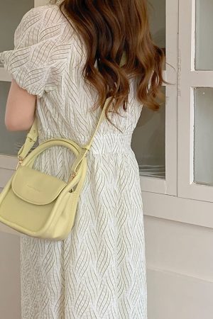Trendy Yellow Crossbody Handbag for Women, 2025 Fashionable Soft European Style, Versatile Chic Accessory