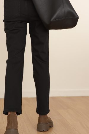Turkish Bossa Cowboy Ceiling Black Fleece Baguette Jeans - Stylish 90s-Inspired Casual Wear for Trendy Fashion Lovers
