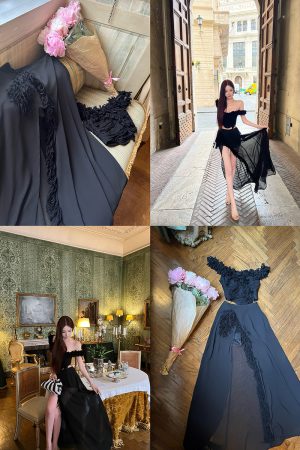 Twilight Tulle Midi Skirt with High Split for Tall Women - Socialite Style Summer Fashion, Perfect for 90s and Y2K Looks