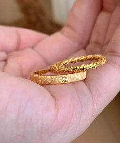 Twisted Starry Thread Ring for Women - Light Luxury 2025 High-End Versatile Index Finger Accessory