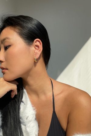 Twisted Wire Hollow Earrings - Shiny Brass Gold-Plated Elegant Daily Jewelry for a Fairy-Inspired Look