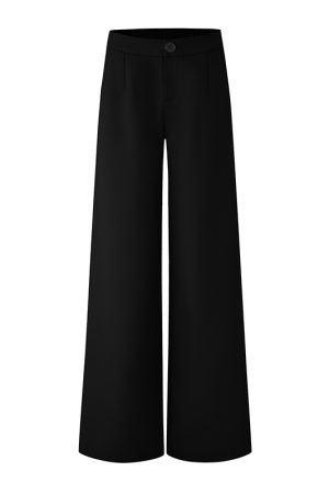 Two-Tone Silhouette Wide-Leg Suit Pants for Women - Loose Straight Casual Trousers, Spring Style, Versatile and Slimming Fit